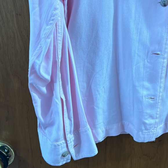 Ladies XL button down pink long sleeve top - Picture 4 of 5